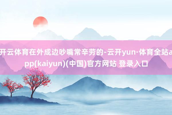 开云体育在外成边吵嘴常辛劳的-云开yun·体育全站app(kaiyun)(中国)官方网站 登录入口